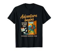 L'Aventure Commence là où s'arrêtent Les projets de randonnée en Plein air Design T-Shirt