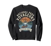 L'Aventure des Voyageurs dans Le Parc National Vous Attend en canoë rétro au Coucher du Soleil Sweatshirt