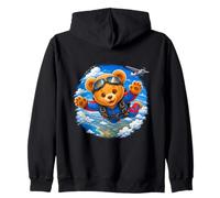 L'Aventure d'un Mignon Ours en Peluche Courageux en Parachutisme Shapes Mania Sweat à Capuche
