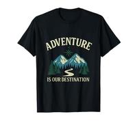 L'Aventure est Notre Destination | Compass Mountain Design T-Shirt