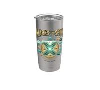 L'aventure X Marks The Spot vous attend, un trésor numérique nautique Gobelet isotherme en acier inoxydable double paroi