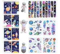 LaVenty cadeaux cosmique anniversaire boîte fusée breloque collier enfant tatouage galaxie astronaute fête cadeaux garçon invités