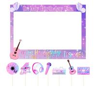 LaVenty Cadre irisé pour Accessoires de photomaton d'anniversaire C'est Moi Bonjour Je suis la Fille de l'anniversaire C'est Moi Signe Fournitures pour fêtes de l'ère juridique Fournitures pour fêtes