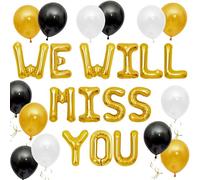 LaVenty Décor de Fête de Retraite - Bannière 'We Will Miss You' pour Bureau - Décoration d'Adieu