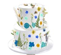 LaVenty décor de gâteau fleurs sauvages bleues décoration de fleurs sauvages bébé en fleurs pour douche de bébé anniversaire décoration pour la fête de mariage