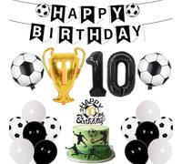 LaVenty décoration anniversaire football enfants garçon dix ans ballons