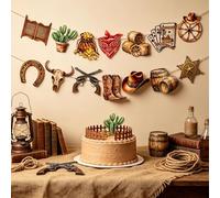 LaVenty décoration de fête cowboy ouest sauvage dernier rodéo accessoire
