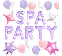 LaVenty Décoration de fête spa, fournitures de fête cosmétiques, lune et étoile pour filles, décoration de fête d'anniversaire, fête prénatale, fête prénuptiale
