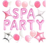 LaVenty Décoration de fête spa, fournitures de fête cosmétiques, lune et étoile pour filles, décoration de fête d'anniversaire, fête prénatale, fête prénuptiale