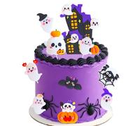 LaVenty Décoration de gâteau effrayante Boo rose Halloween Cupcake Toppers rose Halloween Party Supplies Little Boo fantôme Décoration de gâteau
