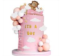 LaVenty décoration de gâteau en avion rose décoration de gâteau en avionpour time flies décorations de 1er anniversaire décorations d'anniversaire de bébé en avion