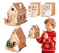LaVenty Kit de bricolage maison en pain d'épices à faire soi-même - Kit de peinture 3D pour enfants - Artisanat - Faites votre propre maison pour Noël, Nouvel An