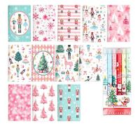 LaVenty Mini carnet et stylos Casse-noisette pour Noël et Nouvel An | Carnet de notes Casse-noisette de Noël en papier décoratif pour loisirs créatifs, Noël, Nouvel An, fête