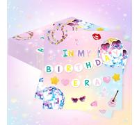 LaVenty Serviettes en papier Eras Party Icon - Vaisselle de concert - Décorations pour enterrement de vie de jeune fille - Décoration de table d'anniversaire, demoiselle d'honneur