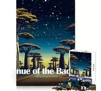L'Avenue des Baobabs, Madagascar Puzzle de 1000 pièces pour Adultes Stimulation cérébrale Loisirs Assemblage sécurisé Idée Cadeau de Noël (38x52cm)