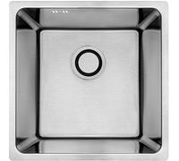 Laveo Aden évier en acier inoxydable avec siphon 44x44 cm SLA010P