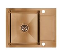 Laveo Marmara évier en acier inoxydable 57x44 cm cuivre SAM_813T