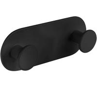 Laveo Miri Cintre de salle de bain quadruple Noir 10,7 x 4 x 2 cm