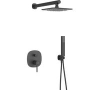 Laveo Pola ensemble de douche encastré oui noir BAP701P