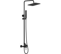 Laveo Pola ensemble de douche mural oui noir PLA70KX
