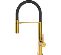 Laveo Pola mitigeur de cuisine sur pied noir-or/vieil or BAPG78D