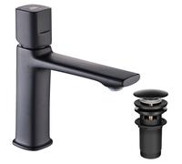 Laveo Tores Standwaschtischarmatur mit Batterie, schwarz