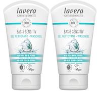 lavera basis sensitiv Gel Nettoyant ∙ Vegan ∙ Cosmétiques naturels ∙ Ingrédients végétaux bio ∙ 100% naturel ∙ 125ml (Lot de 2)