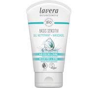 Lavera Basis Sensitiv Gel nettoyant Vegan, ingrédients végétaux bio, 125 ml