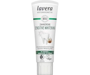 lavera Dentifrice blanchissant sensible - 5 fois - Blanchiment naturel - Doux pour l'émail des dents - Corps en cellulose de bambou et fluorure de sodium - Végétalien - 75 ml