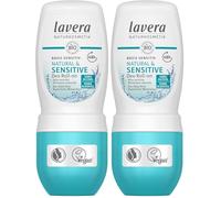 Lavera Deo Roll-On Basis Sensitiv - Natural & Sensitive - 0% sels d' aluminium - vegan - Protection déodorante fiable 48h - cosmétiques naturels -base d’aloe vera bio et de minéraux naturels - 50 ml