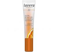 lavera Glow by Nature Illuminating Eye Cream - Réduit les cernes et les poches sous les yeux - Hydratant - Q10 naturel - Végétalien - Cosmétique naturel - 15 ml