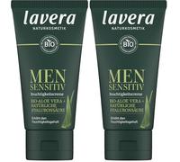 lavera Men sensitiv Crème Hydratante - augmente le niveau d’hydratation - indiquée pour les peaux sensibles - soins pour hommes - vegan - 50 ml (Lot de 2)