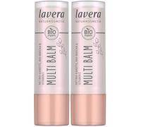 lavera Multi Balm Sunset Red 01 - Intense Colour - Fresh Glow - Effortless Blending - for Eyes, Lips & Cheeks - Vegan - Natural Cosmetics - 4.9 g (Lot de 2)