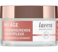 lavera MY AGE Crème de nuit contre les taches pigmentaires Pour peaux matures Apporte tonicité et élasticité Végétalien Cosmétique naturel 50 ml