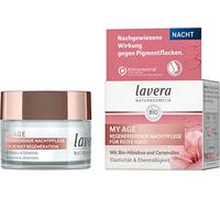 lavera MY AGE Soin de nuit régénérant - Crème de nuit à l'hibiscus bio et aux céramides - Pour peaux matures et exigeantes - Réduit les taches pigmentaires - Cosmétique naturel - Végétalien - Bio (1 x