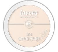 lavera Satin Compact Powder -Poudre Compacte - Light 01- nude - Huile d'amande bio & Poudre de riz bio - Végan - matifiante - longue durée - texture veloutée (1 x 9,5g)