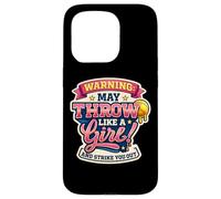 L'avertissement de Softball Peut Passer comme Une Fille et Vous Frapper Coque pour iPhone 15 Pro