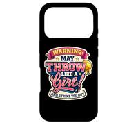 L'avertissement de Softball Peut Passer comme Une Fille et Vous Frapper Coque pour iPhone 17 Pro