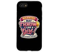L'avertissement de Softball Peut Passer comme Une Fille et Vous Frapper Coque pour iPhone SE (2020) / 7/8