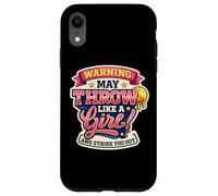 L'avertissement de Softball Peut Passer comme Une Fille et Vous Frapper Coque pour iPhone XR