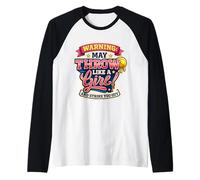 L'avertissement de Softball Peut Passer comme Une Fille et Vous Frapper Manche Raglan