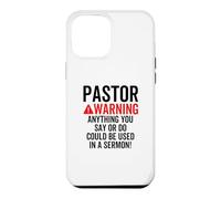 L'avertissement du Pasteur Pourrait être utilisé dans Un Sermon chrétien Blague Coque pour iPhone 12 Pro Max