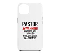L'avertissement du Pasteur Pourrait être utilisé dans Un Sermon chrétien Blague Coque pour iPhone 13