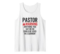 L'avertissement du Pasteur Pourrait être utilisé dans Un Sermon chrétien Blague Débardeur