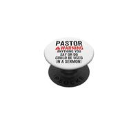 L'avertissement du Pasteur Pourrait être utilisé dans Un Sermon chrétien Blague PopSockets PopGrip Adhésif