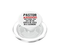 L'avertissement du Pasteur Pourrait être utilisé dans Un Sermon chrétien Blague PopSockets PopGrip pour MagSafe