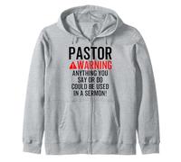 L'avertissement du Pasteur Pourrait être utilisé dans Un Sermon chrétien Blague Sweat à Capuche