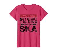 L'avertissement Peut Commencer à Parler de la Musique Ska T-Shirt, Femme, Rouge Chiné, L