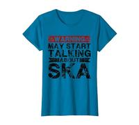 L'avertissement Peut Commencer à Parler de la Musique Ska T-Shirt, Femme, Saphir, XXL