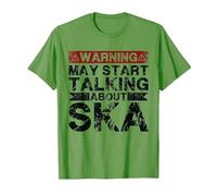 L'avertissement Peut Commencer à Parler de la Musique Ska T-Shirt, Homme, Herbe, XL